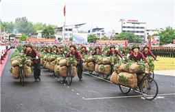 Những chiếc xe đạp thồ trong Lễ diễu binh, diễu hành kỷ niệm 70 năm Chiến thắng Điện Biên Phủ
